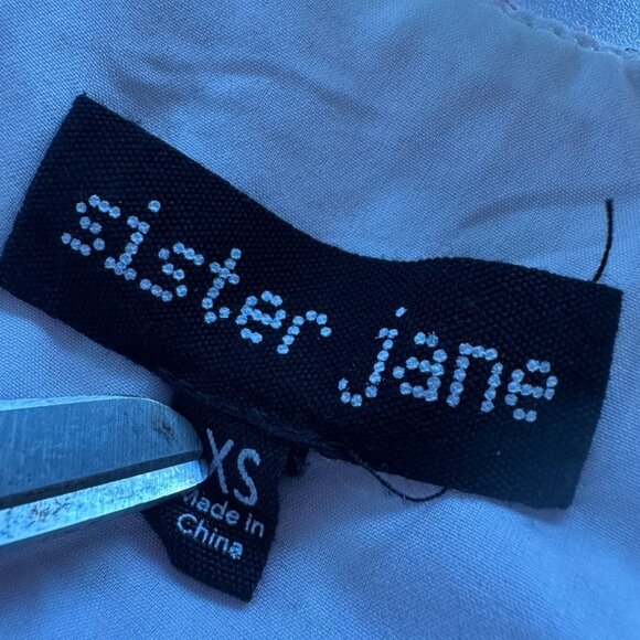 SISTER JANE XS Rosey Knees Pink White Tweed Confeetti Dress Milkmaid - Picture 5 of 13